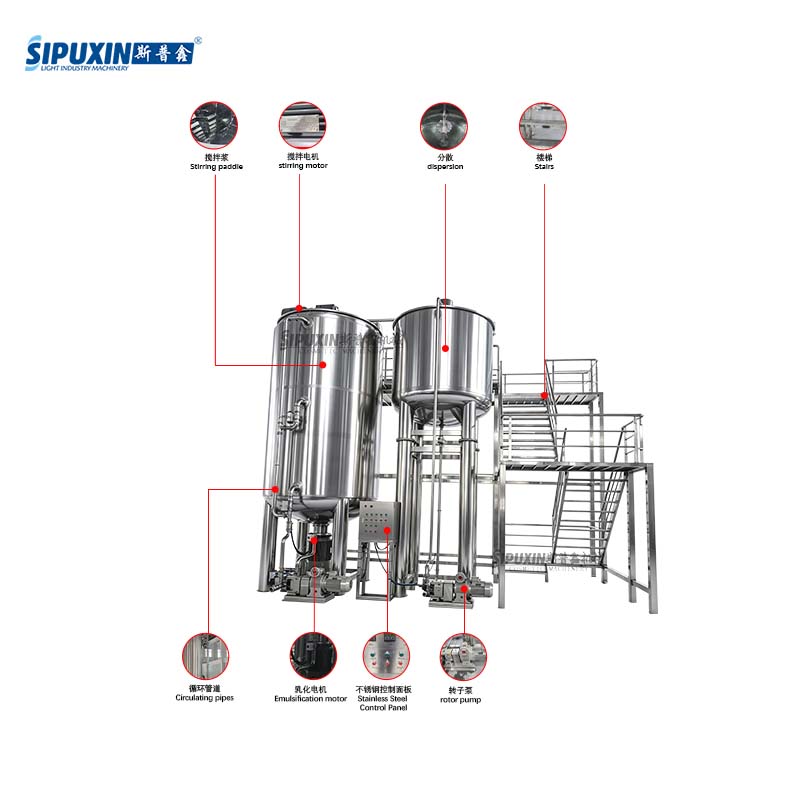 10000L steam heating mixing tank