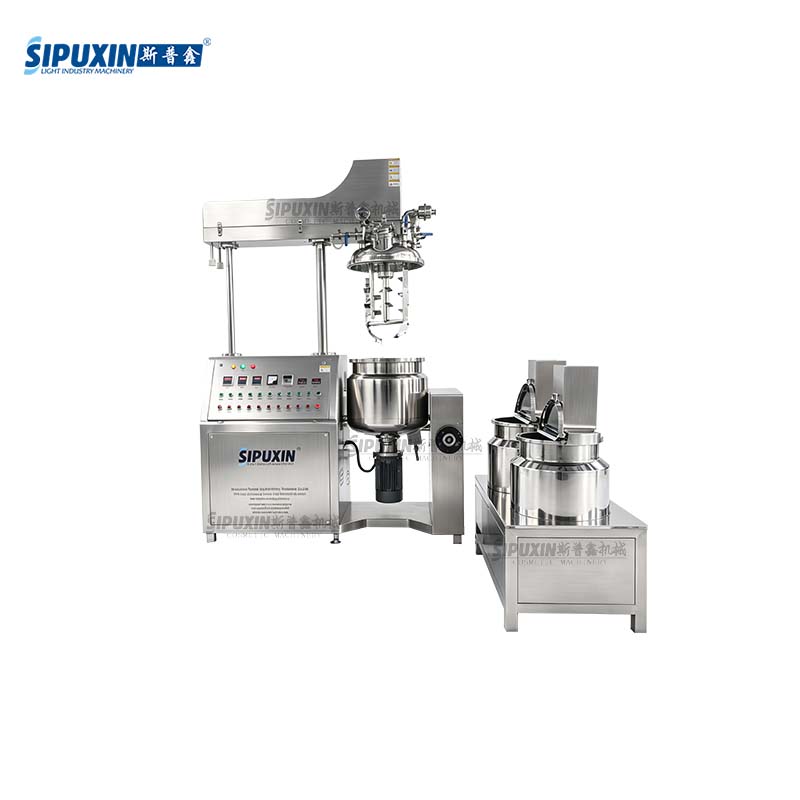 100L Hydraulic Lifting Vacuum Emulsifier | Oil‑Water Pot Included