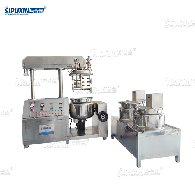 100L Homogenizing Emulsifying Mixer Machine Lifting Cosmetic Cream Vacuum Homogenizer Stainless Steel Lotion Emulsifier