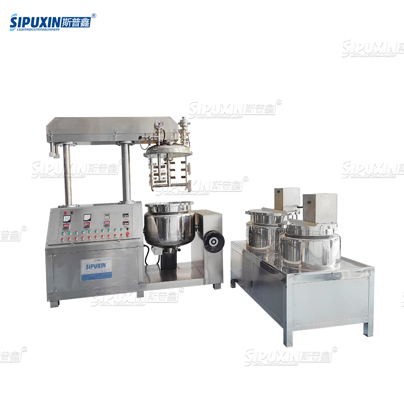 100L Homogenizing Emulsifying Mixer Machine Lifting Cosmetic Cream Vacuum Homogenizer Stainless Steel Emulsifier