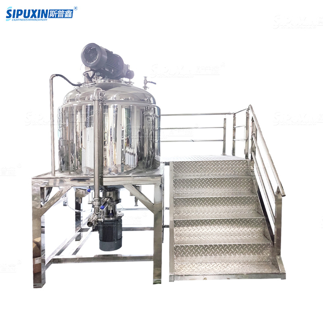 500L Manhole Sealed External Circulation Mixing Tank Cosmetic Homogenizing Mixer Machine Horizontal Homogenizer For Cream