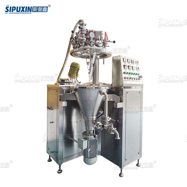 10L Hydraulic Lifting Tapered Shape Vacuum Homogenizer Emulsifier Mayonnaise Ketchup Mixing equipment High Shear Mixer