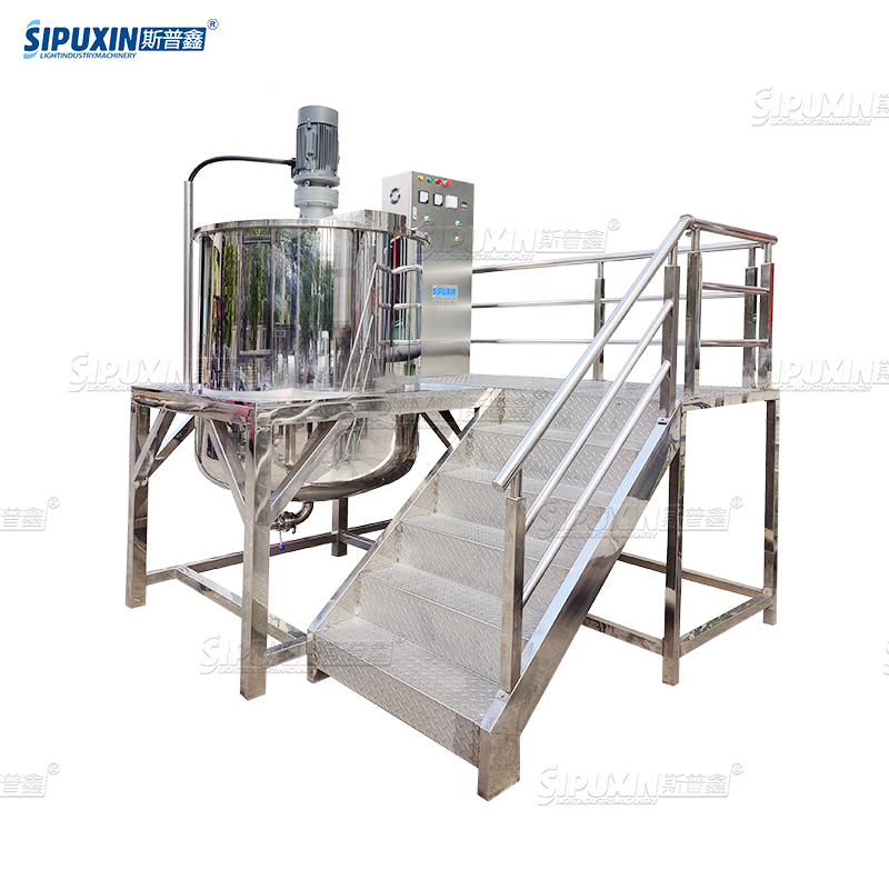 High-capacity Liquid Detergent Mixing Tank 500L Single Layer Stainless Steel Soap Mixer Machine