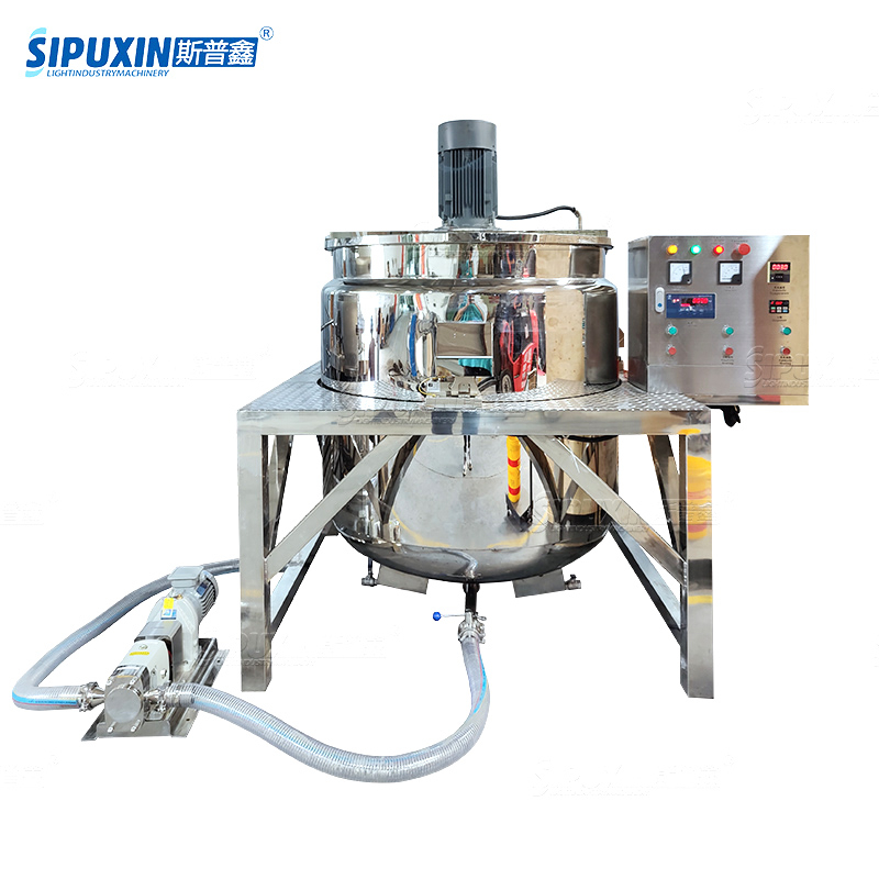 Electric Heating Shamp Dispersal Tank Liquid Soap Dispersion Mixer With Rotary Pump