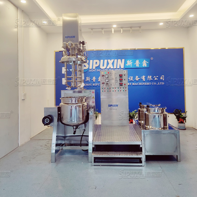 SPX 100L Cosmetic Cream Homogenizing Emulsifier Machine Heater Vacuum Emulsifying Mixer Production Line