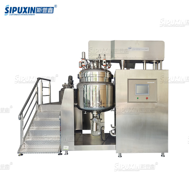 300L Lifting Homogenizer Cosmetic Emulsifier Lotion Emulsifying Mixer Machine Stainless Steel Paste Homogenizing With PLC