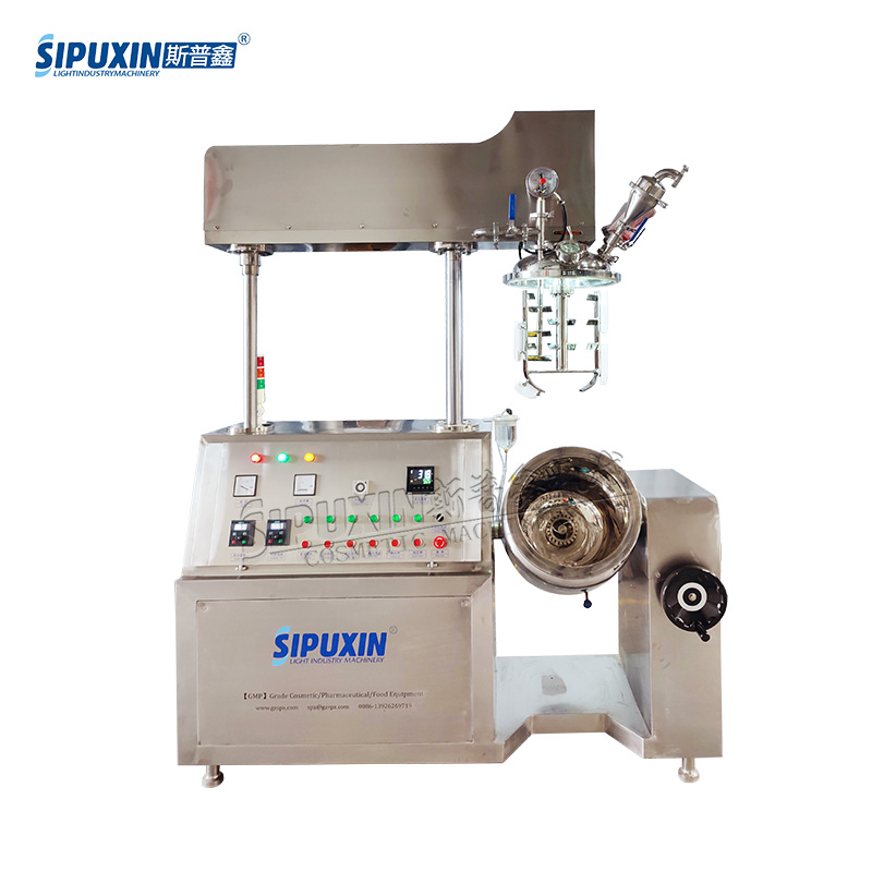 SIPUXIN 30L Stainless Steel Electric Heating Mixing Tank Vacuum Emulsify Mixer Equipment