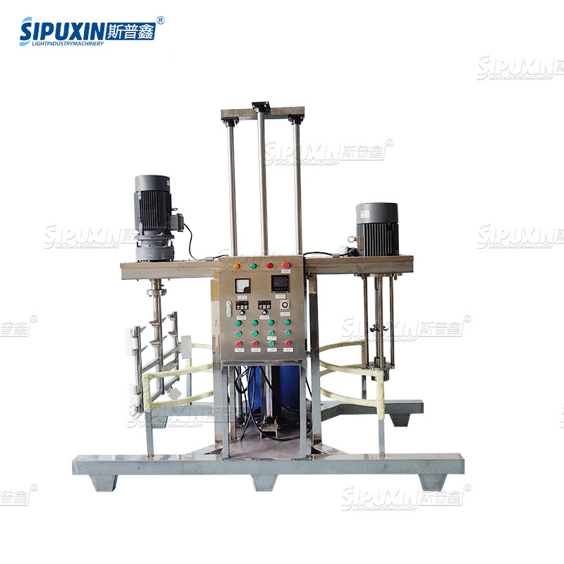 Double Combination Mixing Agitator Stainless Steel High Shear Face Cream Mixer Lifting Blending Homogenizer Machine