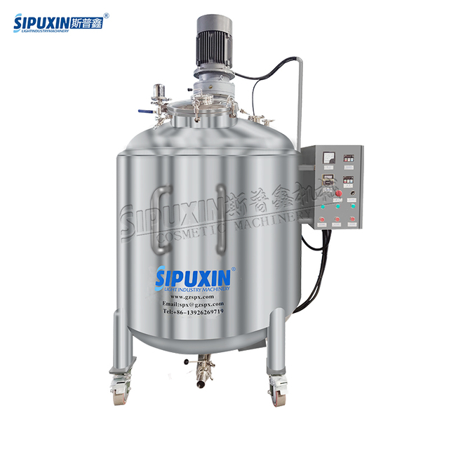 500L Vacuum Heating Sterilization Mixing Tank Pharmaceutical Food Cosmetic Anti-bacteria Storage Tank Industrial Mixer Machine