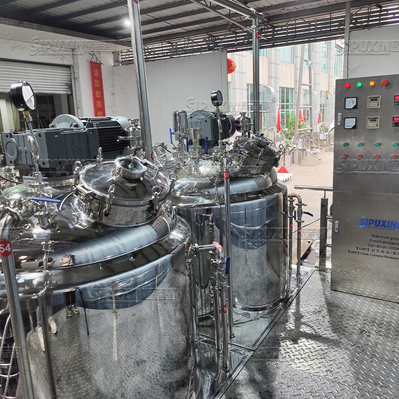 Combined Original Factory Vacuum Homogenizing Emulsifier Cosmetic Pharmaceutical Food Cream Making and Blending Machine