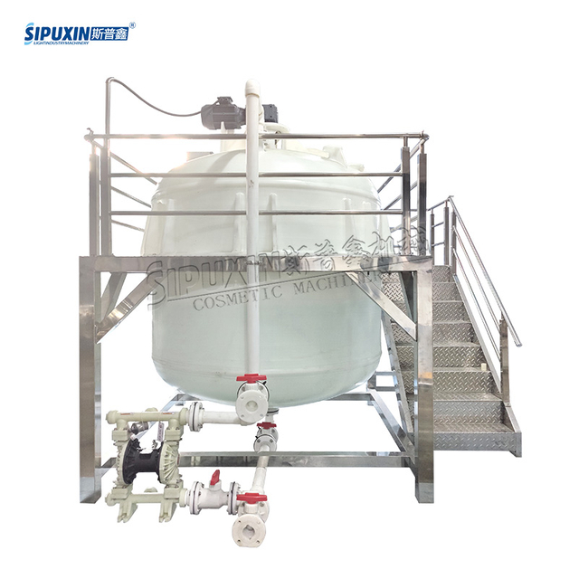 High-capacity PP Anti-corrosion Blending Mixer Preservative Agitator Pneumatic Diaphragm Pump Circulating Toilet Cleaners Stirring Tank