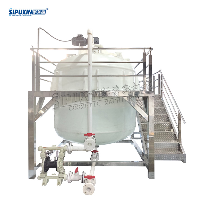 High-capacity PP Anti-corrosion Blending Mixer Preservative Agitator Pneumatic Diaphragm Pump Circulating Stirring Tank