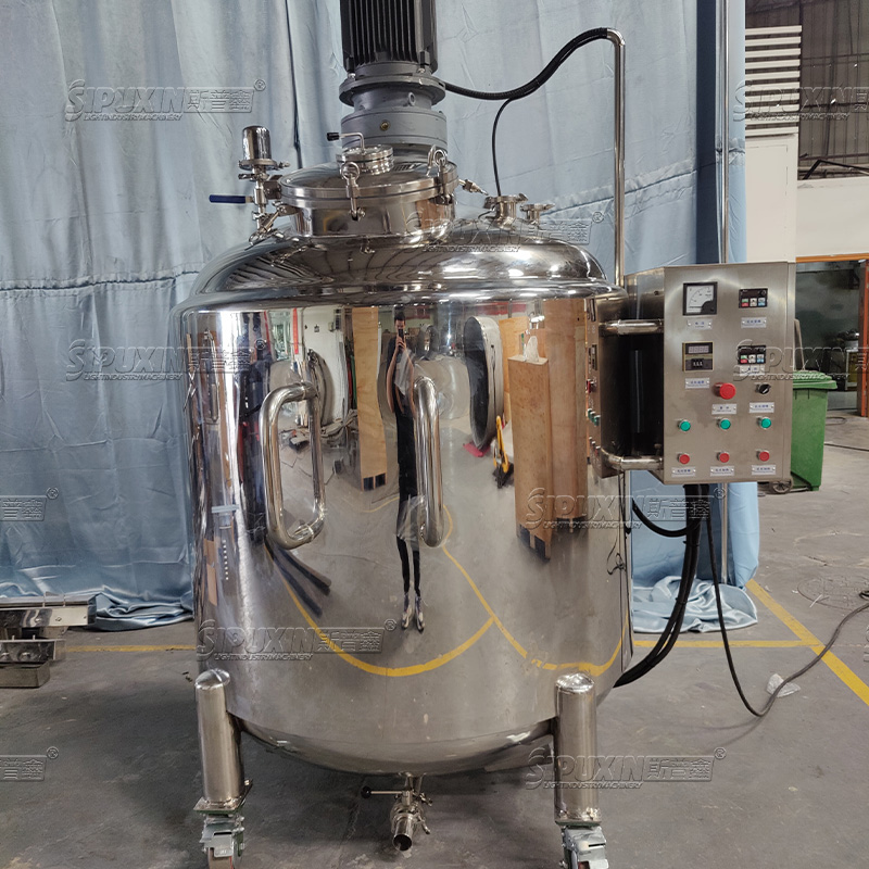 500L Vacuum Heating Sterilization Mixing Tank Pharmaceutical Food Cosmetic Anti-bacteria Storage Tank Industrial Mixer Machine