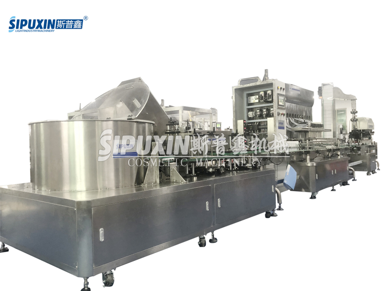 High Speed Bottle Unscrambler 14 Heads Servo Filling Capping Line