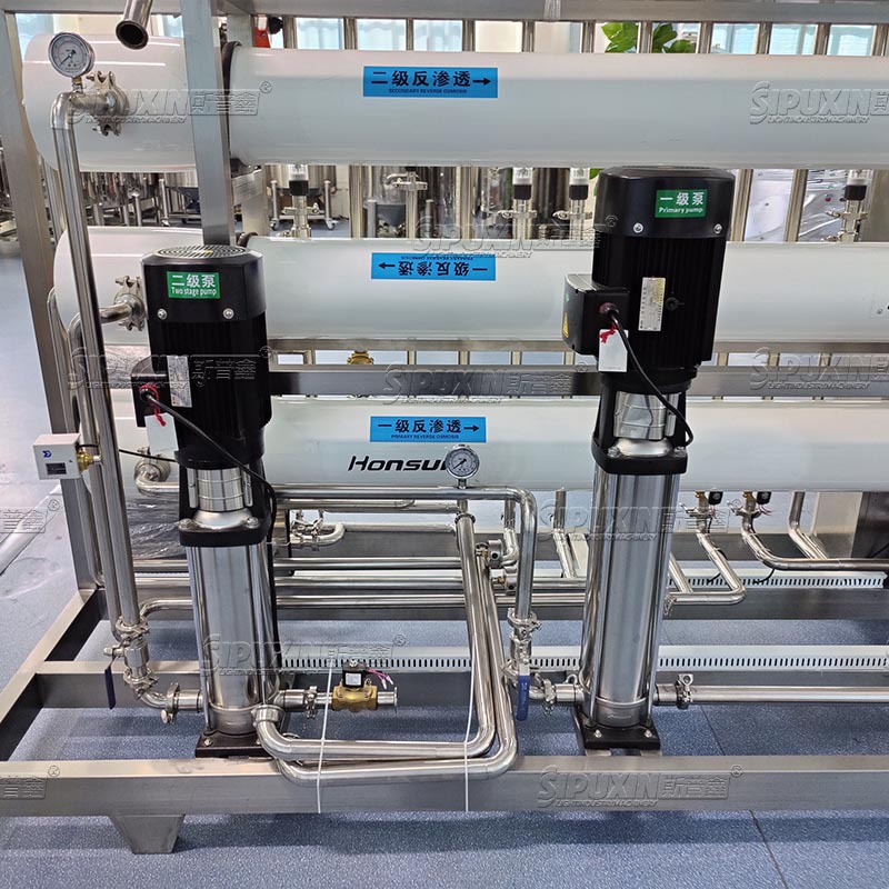 2000L Two Stage Stainless Steel Ro Pure Drinking Water Treatment System 98% Desalination Rate with EDI