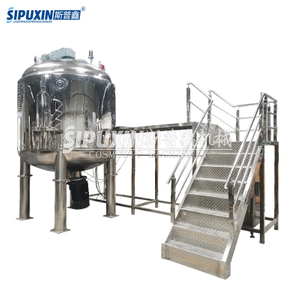 5000L Steam Heating Sealed Mixing Tank For Soap With Radar Level Gauge Homogenzing Mixer For Shampoo 