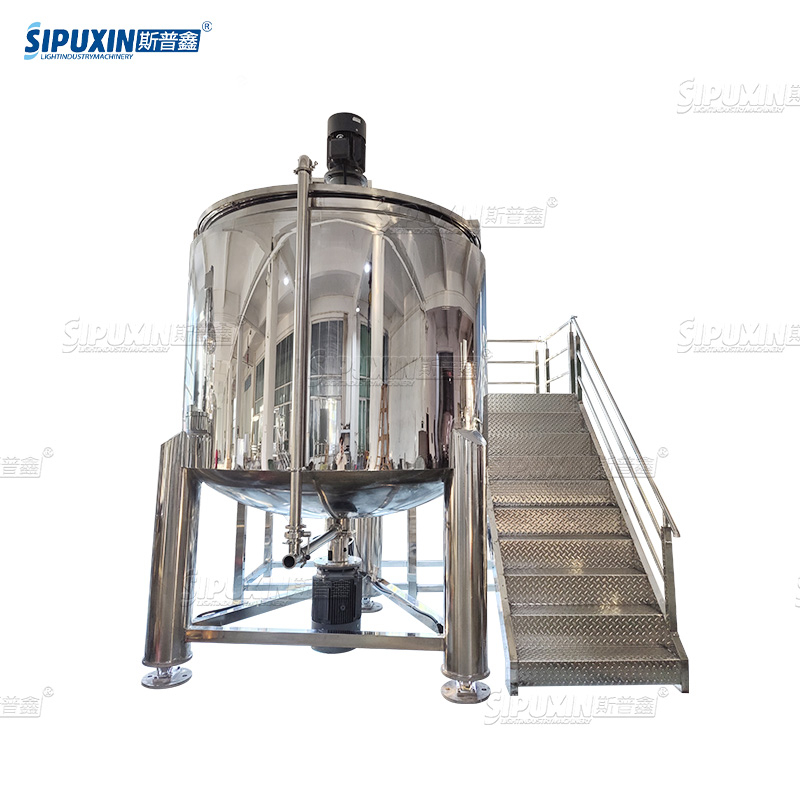 5000L Shampoo Mixing Tank Weighing System Stainless Steel Liquid Soap Homogenizing Mixer Machine