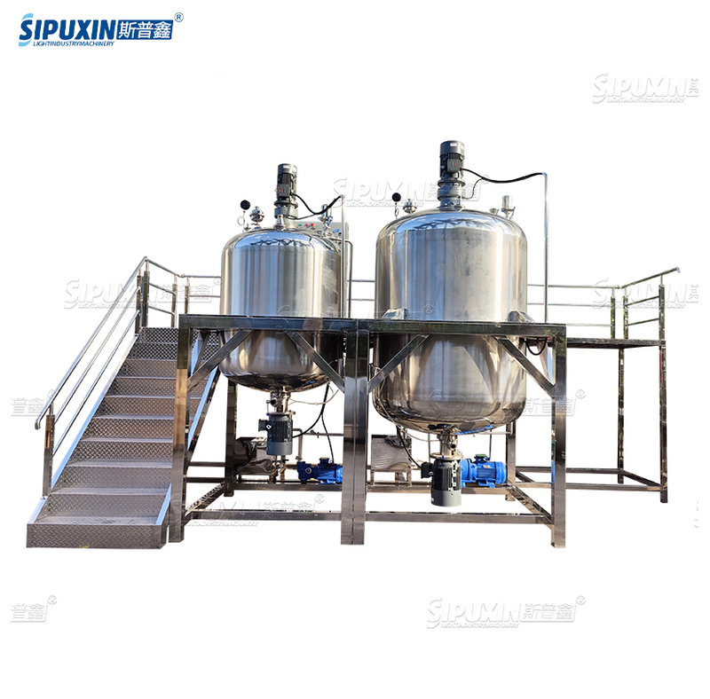 Large Volume Cream Vacuum Homogenizer Machine Fixed Type Paste Homogenizing Mixer Machine