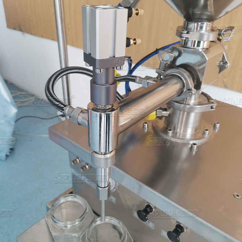 Semi Automatic Vertical Thermostatic Filling Machines With Agitator For Detergent Liquid Soap Cream Shampoo