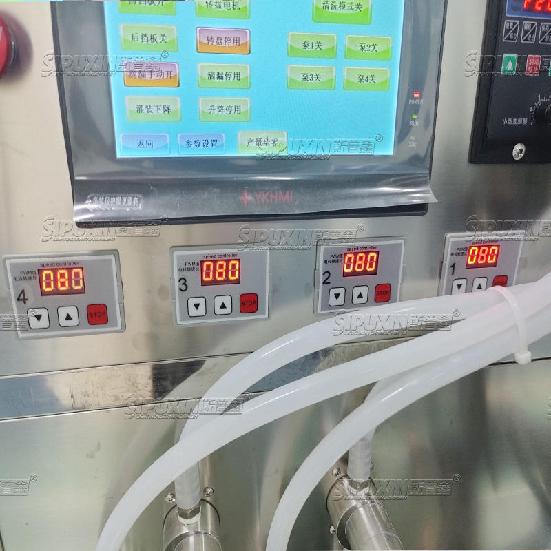 4 Nozzles Automatic Liquid Filling Machine Pneumatic 220V for Liquid Soap Cream Shampoo Cosmetic