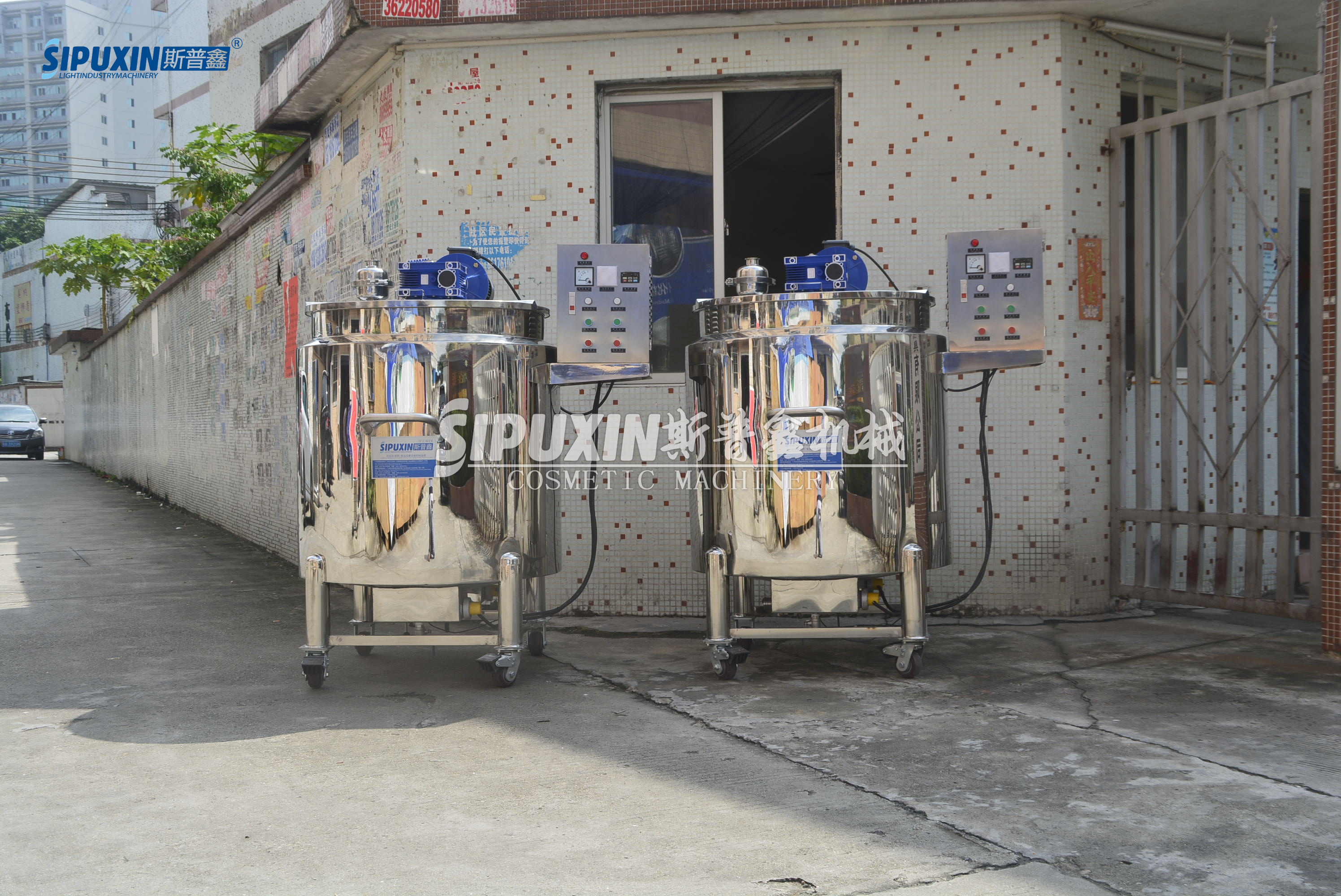 500L Liquid Mixing Tanks with Horizontal Motor And Spices Device