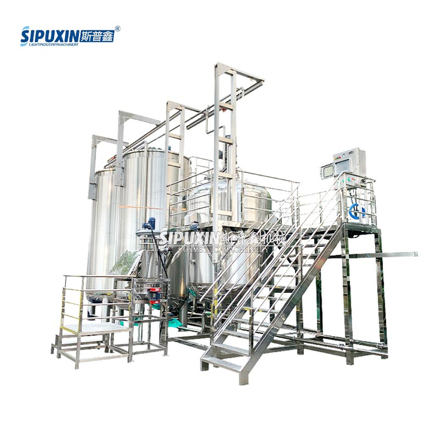 Guangzhou Factory Price 5 T Stainless Steel Large Capacity Combination Mixing Stirring Machine for Producing Shampoo Lotion 