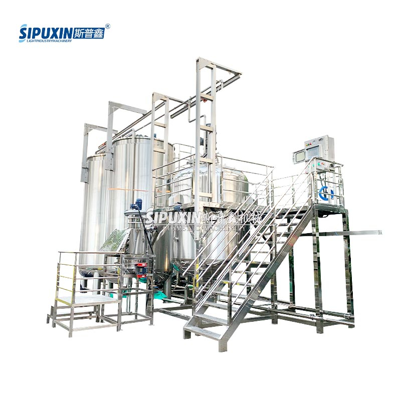 Guangzhou Factory Price 5 T Stainless Steel Large Capacity Combination Mixing Stirring Machine for Producing Shampoo Lotion 