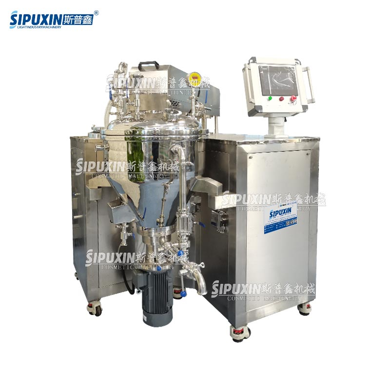 100L Laboratory Vacuum External Circulation Homogenizer Mixer With PLC For Cream/Lotion Homogenizer Mixer Machine For Cosmetic