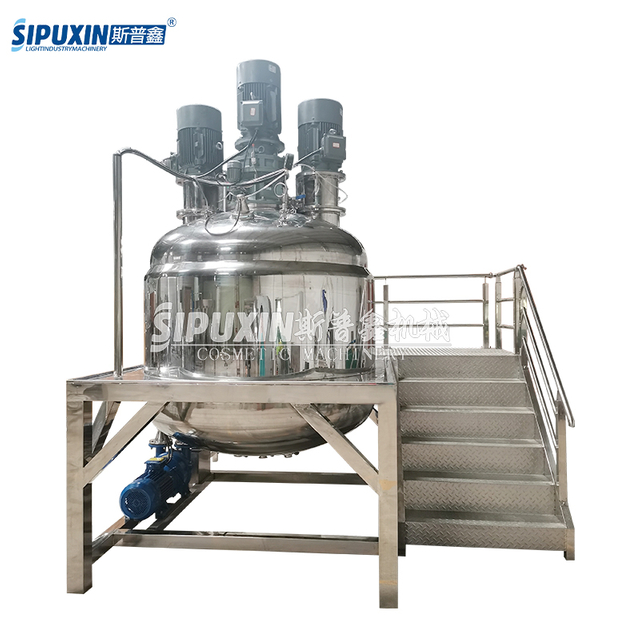 1000L Guangzhou Paste Making Machine Vacuum Emulsifier Mixing Tank For Cream Product