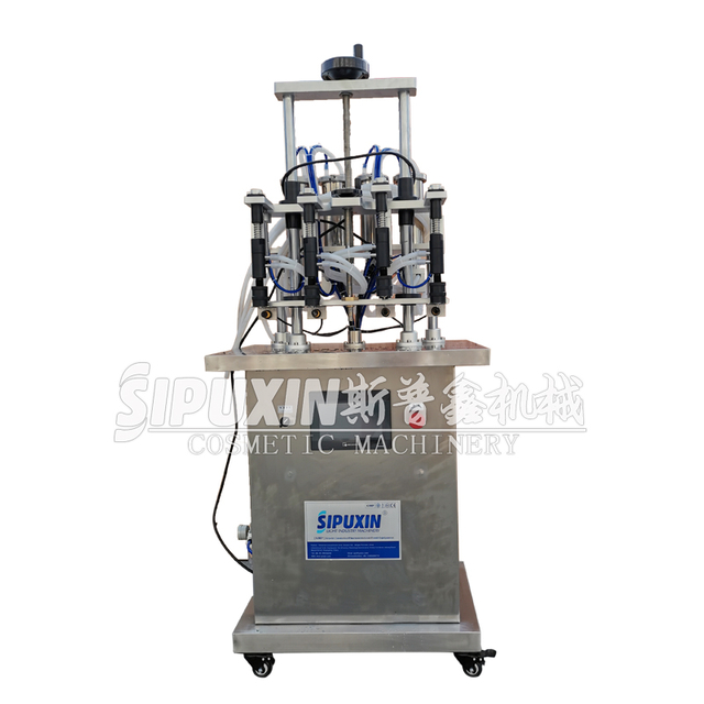 4 Nozzles Semi Automatic Pneumatic Perfume Vacuum Filling Machine Liquid Filling Machine