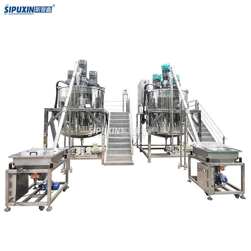 Guangzhou Sipuxin New design mixing tank with stairs mixing machine for making detergent liquid soap