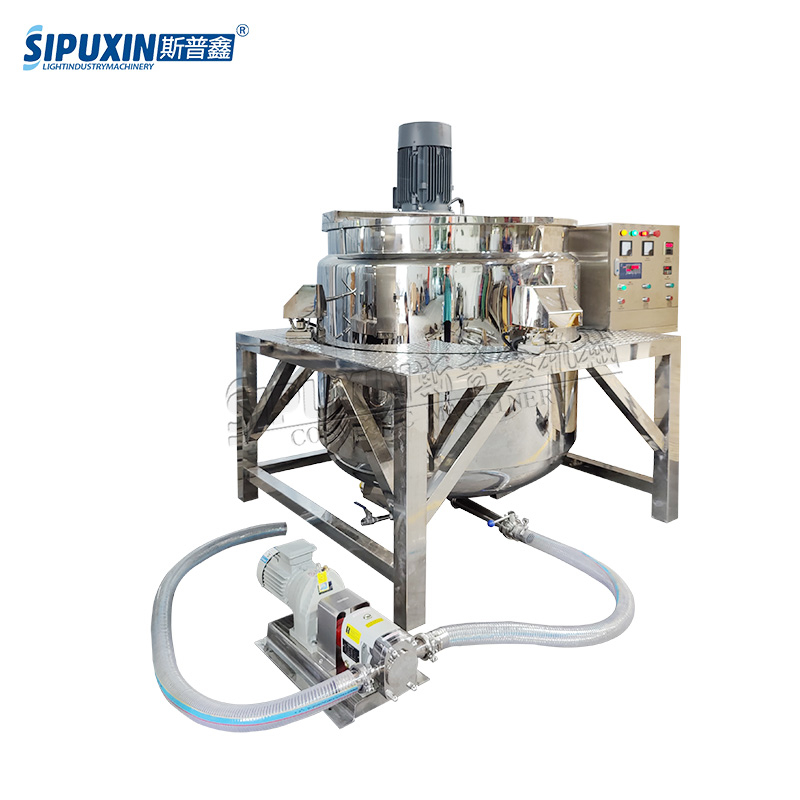 Electric Heating Dispersing Mixer Machine For Cosmetic With Rotor Pump SUS304/316L Mixing Tank