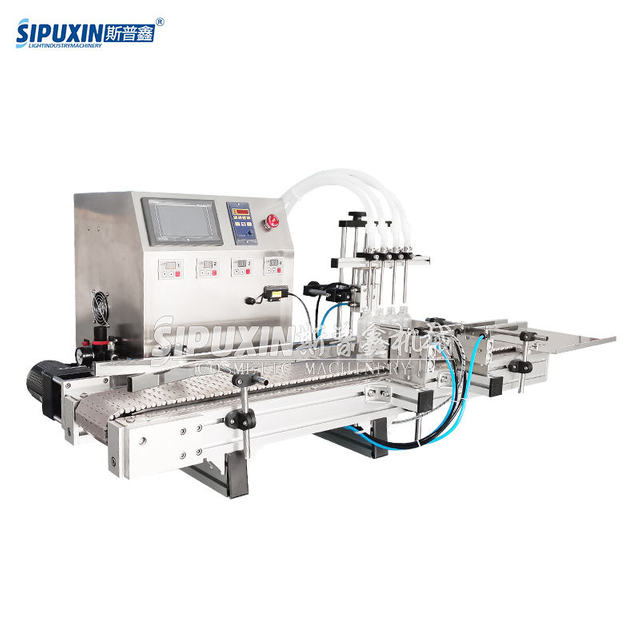 4 Nozzles Automatic Liquid Filling Machine Pneumatic 220V for Liquid Soap Cream Shampoo Cosmetic