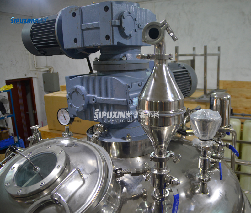 1T Vacuum Homogenizer Mixer With Bidirectional Pipeline Emulsification Pump