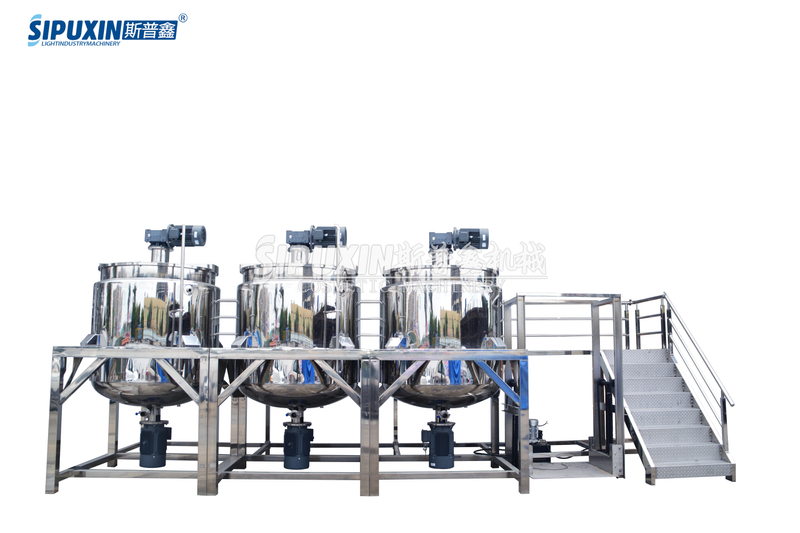 2000L Steam Heating Cosmetic Daily Mixing Agitator Tank