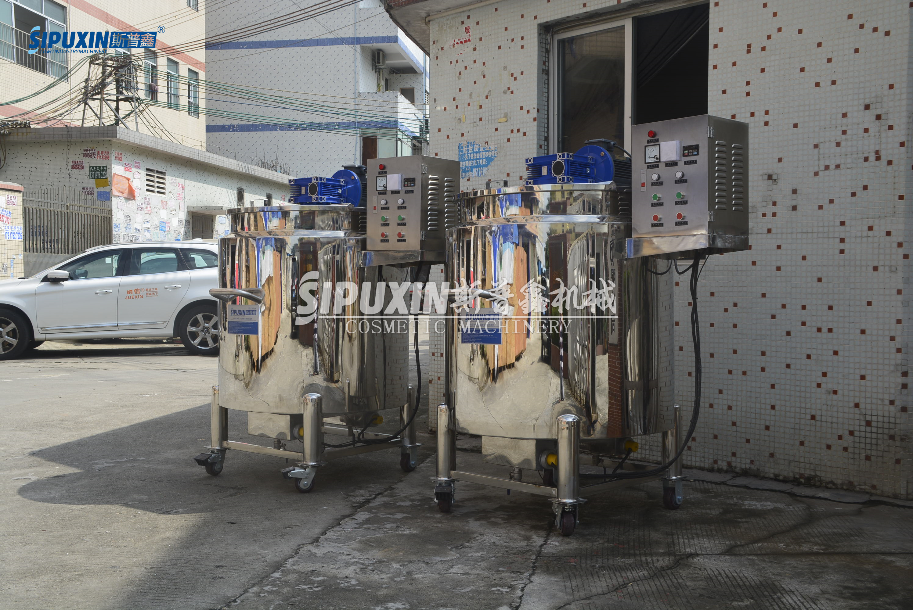 500L Liquid Mixing Tanks with Horizontal Motor And Spices Device