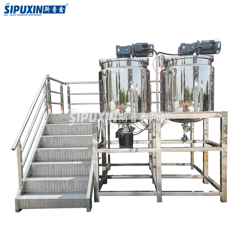 Combination Stirring Tank For Cosmetic 400 Liters Liquid Soap Mixer Electric Heating Combinational Mixer Machine
