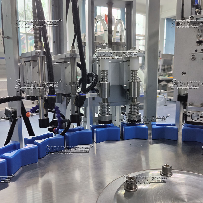Automatic Perfume Chuck Filling Machine with Crimping Collaring Function for Fragrance oil Cosmetic Perfume Industry