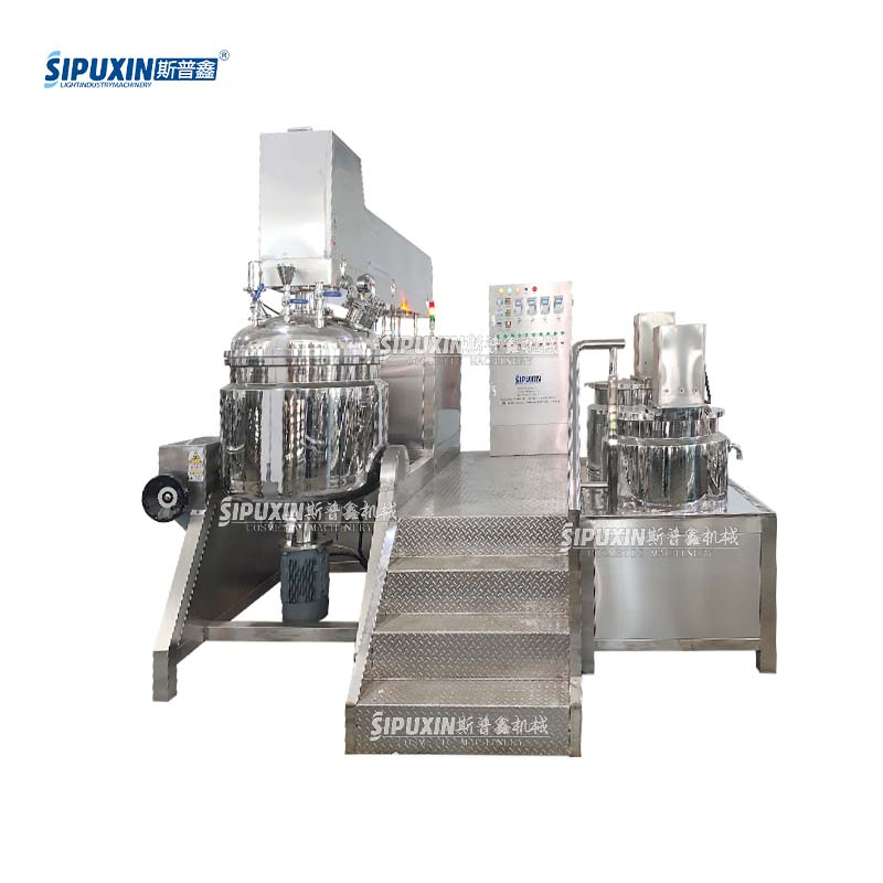 300L Electric Heating Hydraulic Lifting Emulsifier Efficient Homogenizing Equipment for Cosmetic Ointment Production