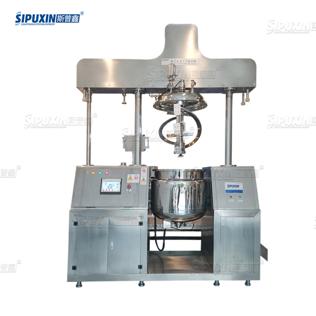 SPX 200L Double Hydraulic Electric Heating Vacuum Homogenizer emulsification machine Cosmetics Homogenizer Mixer