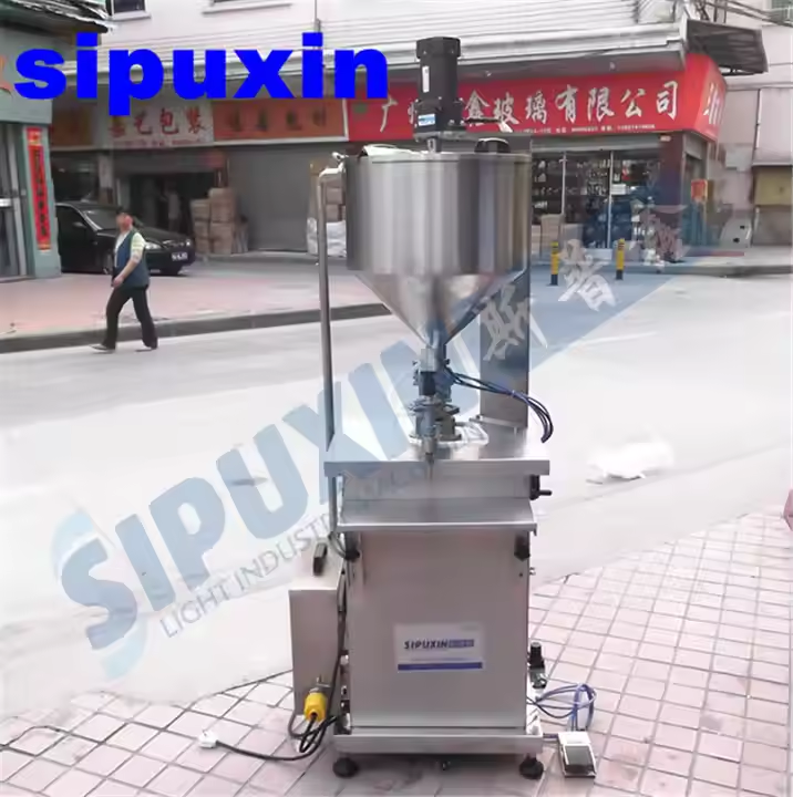 Sipuxin New Design for Paste Vertical Semi Automatic Heating Mixing Filling Machine Filling Equipment