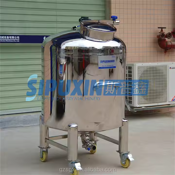 Sipuxin Customized 500 1000 Litre for Perfume Alcohol Stainless Steel Mixing Storage Tank