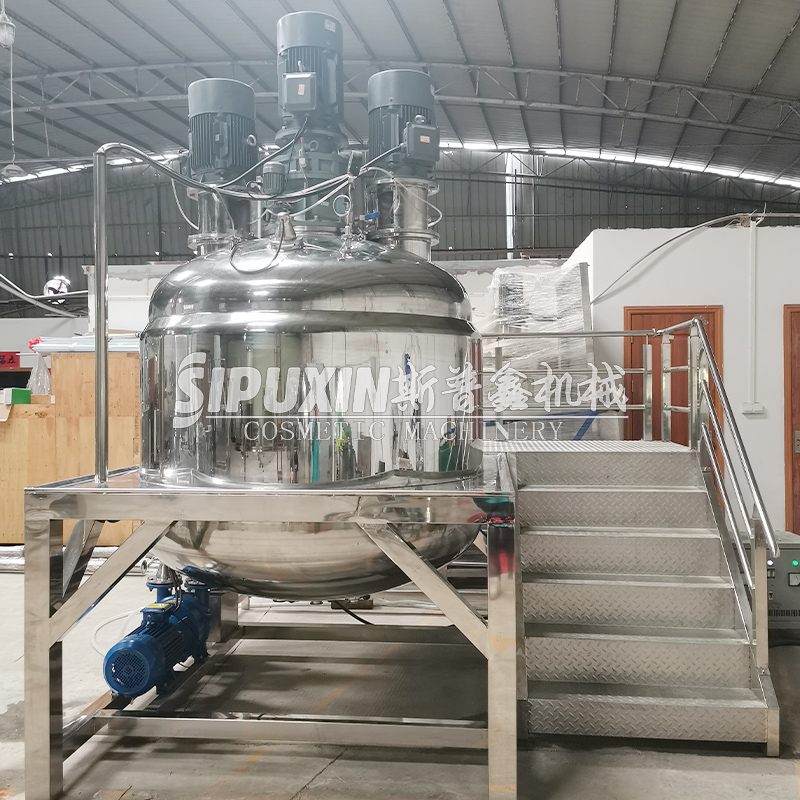 1000L Guangzhou Paste Making Machine Vacuum Emulsifier Mixing Tank For Cream Product