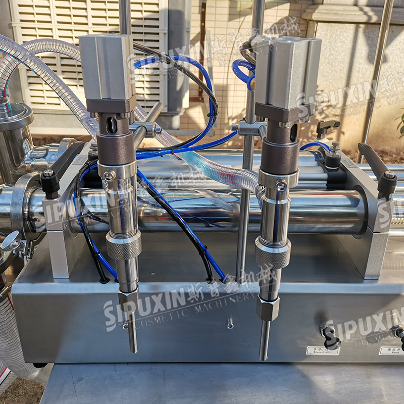 SPX New Semi-Automatic Double Head Pneumatic Filling Machine Liquid Paste Filling Machine Juice Filling Machine