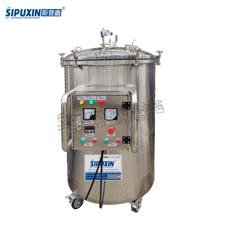 300 Liter SS316L Mixing Tank for Cosmetic Perfume Liquid Mixer with Agitator Rector Cosmetic Making Machine with Wheels