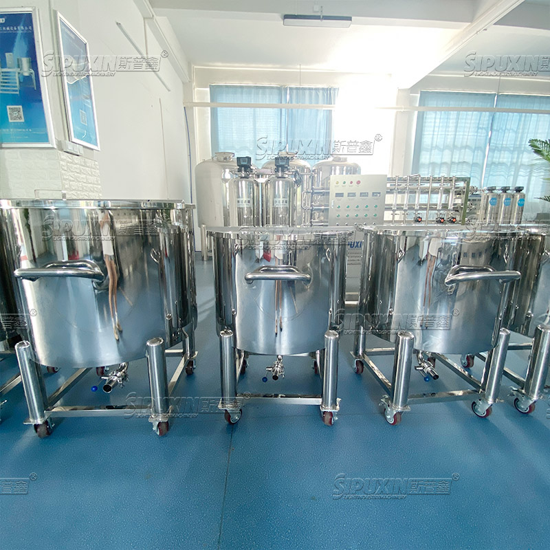 Stainless Steel Storage Tank For Food Cosmetic Liquid Pretreatment Storage Tank Meat Mixng Stirring Tank