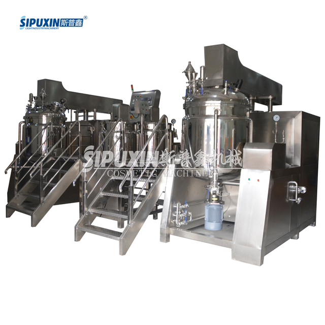 500L Steam Homogeneous Emulsifier with Double Combined Screw Stirrer