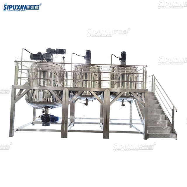  1T Fixed Type Vacuum Homogenizer Emulsifier Mixing Tank Mayonnaise Making Machine