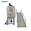 3000L Stainless Steel Cosmetic Cream Mixing Tank Man-hole Sealed Type Vacuum Homogenizer Skin Care Products Mixer