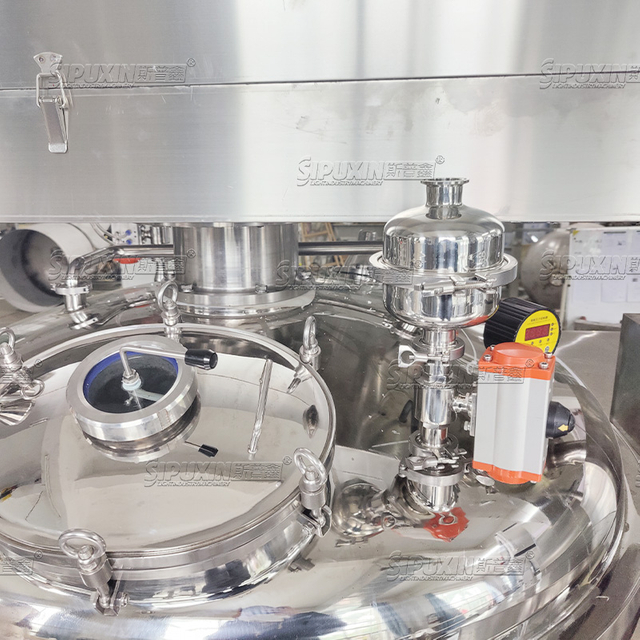 1500L Stainless Steel Vacuum Homogenizing Emulsifier Cosmetic Production Mixing Equipment